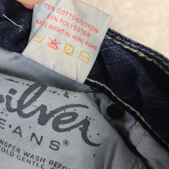 Silver Jeans Womens 29 Blue Santorini Capri Dark Wash Denim - Picture 9 of 13